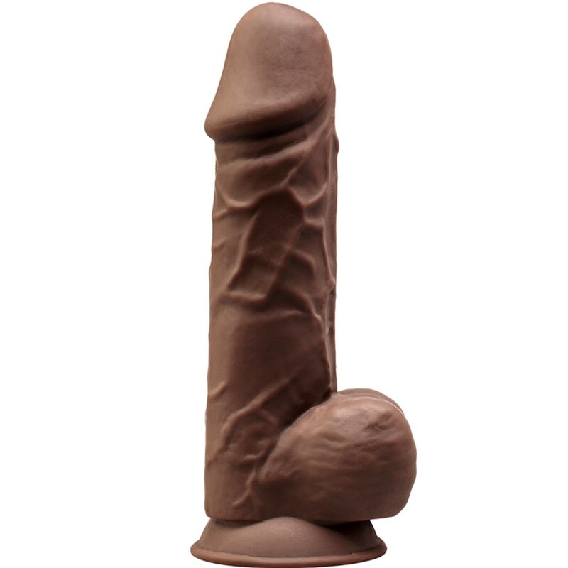 SILEXD MODEL 1 REALISTIC PENIS PREMIUM SILEXPAN SILICONE BROWN 215 CM