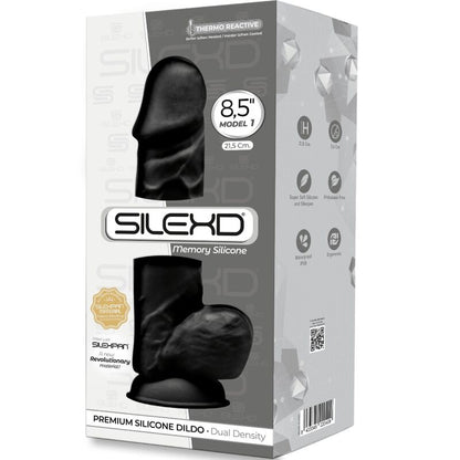 SILEXD MODEL 1 REALISTIC PENIS PREMIUM SILEXPAN SILICONE BLACK 215 CM