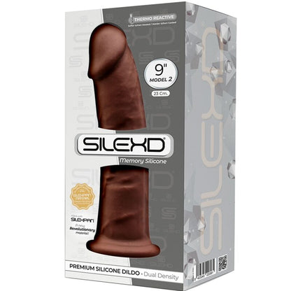 SILEXD MODEL 2 REALISTIC PENIS PREMIUM SILEXPAN SILICONE BROWN 23 CM