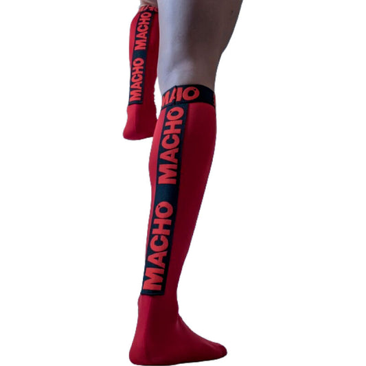 MACHO THIN SOCKS ONE SIZE RED