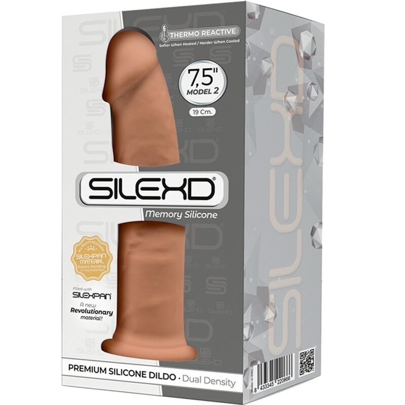 SILEXD MODEL 2 REALISTIC PENIS PREMIUM SILEXPAN SILICONE CARAMEL 19 CM