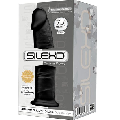 SILEXD MODEL 2 REALISTIC PENIS PREMIUM SILEXPAN SILICONE BLACK 19 CM