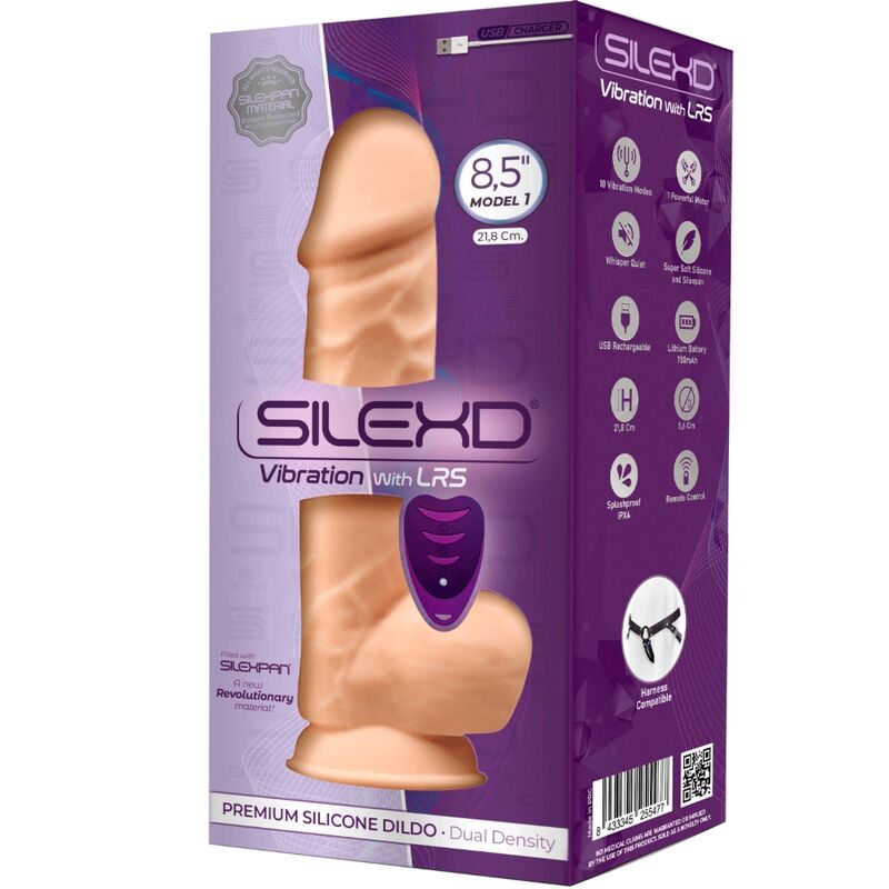 SILEXD MODEL 1 REALISTIC PENIS VIBRATOR SILICONE PREMIUM SILEXPAN REMOTE CONTROL 218 CM