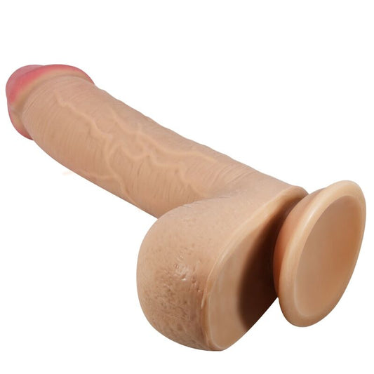 PRETTY LOVE SLIDING SKIN SERIES REALISTIC DILDO WITH SLIDING SKIN SUCTION CUP FLESH 234 CM