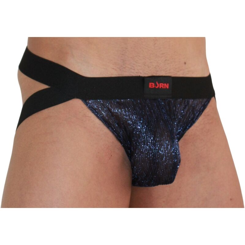 BURN 006 JOCK SHINY BLUE BLACK S