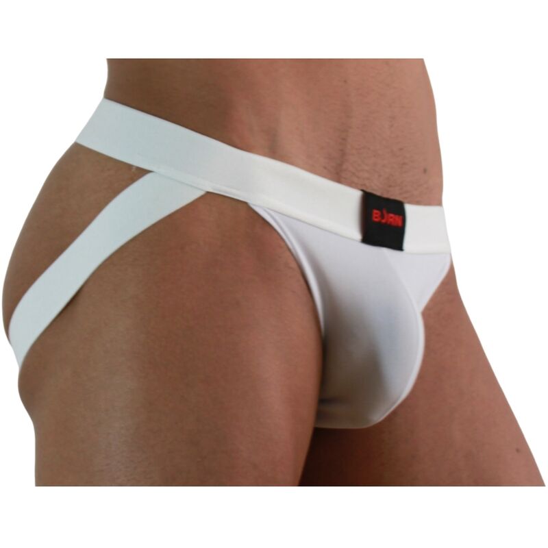 BURN 007 JOCK LYCRA WHITE S