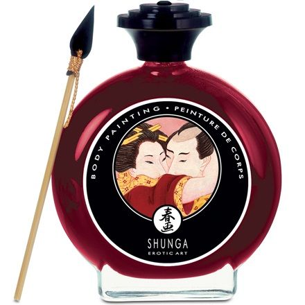 SHUNGA STRAWBERRY AND CAVA BODY PAINTING