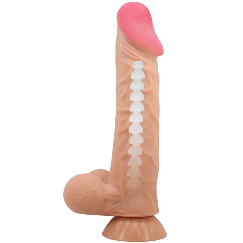 PRETTY LOVE SLIDING SKIN SERIES REALISTIC DILDO WITH SLIDING SKIN SUCTION CUP 24 CM