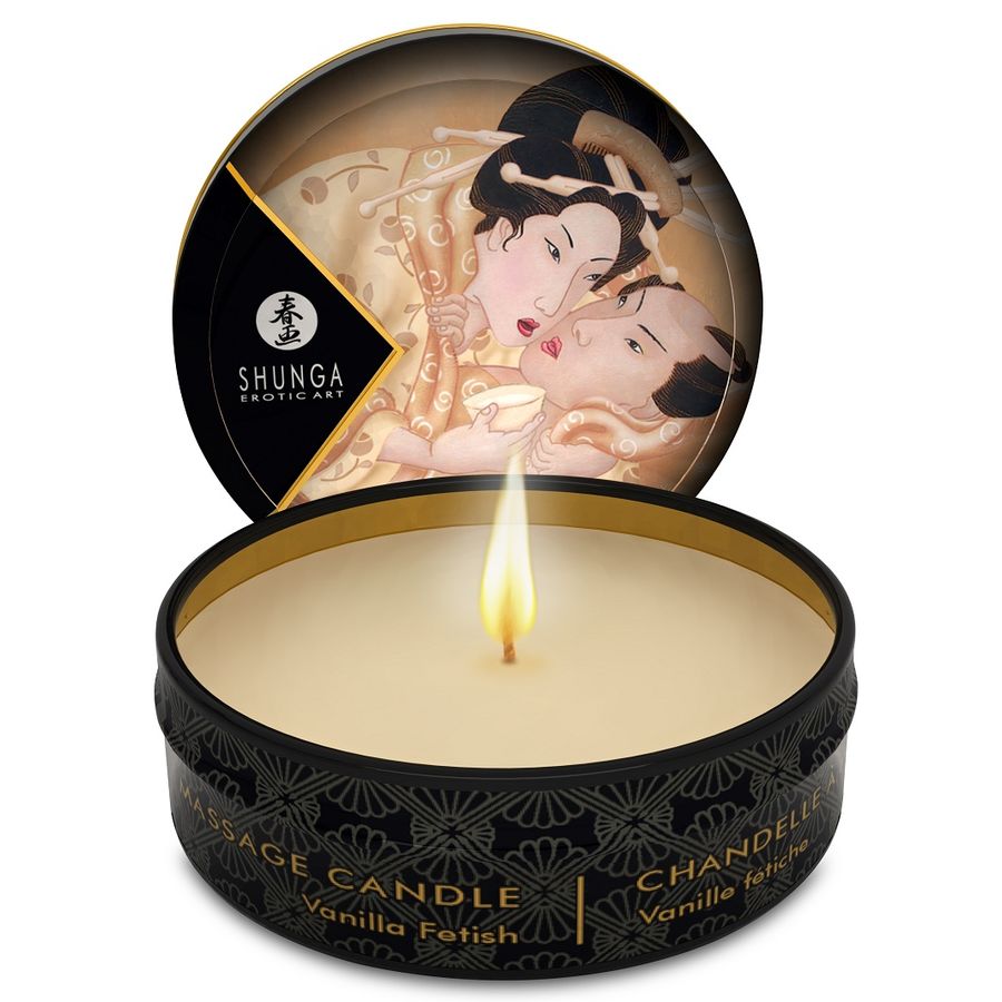 SHUNGA MINI CARESS BY CANDELIGHT VANILLA MASSAGE CANDLE 30 ML