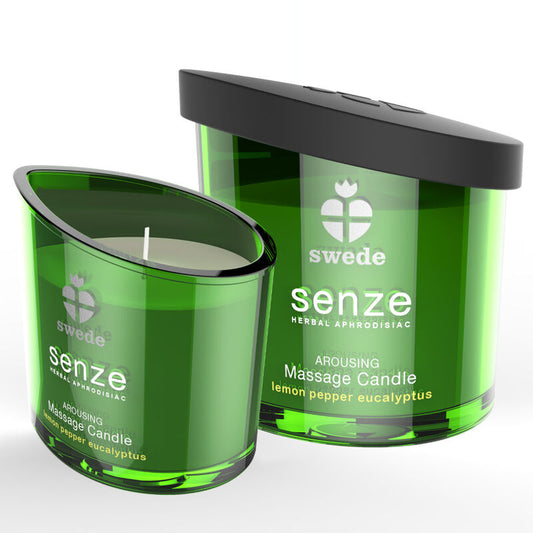 SWEDE SENZE AROUSING MASSAGE CANDLE LEMON PEPPER EUCALYPTUS