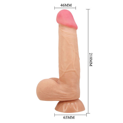 PRETTY LOVE SLIDING SKIN SERIES REALISTIC DILDO WITH SLIDING SKIN SUCTION CUP 218 CM