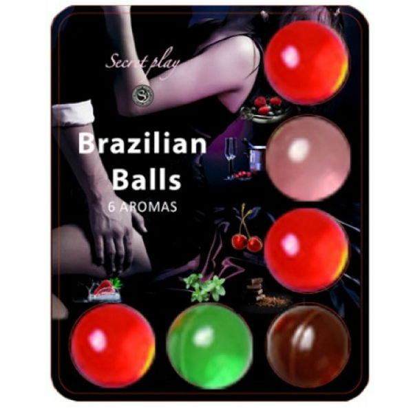 SECRETPLAY BRAZILLIAN BALLS LUBRICANT HOT BALLS 6 UNITS