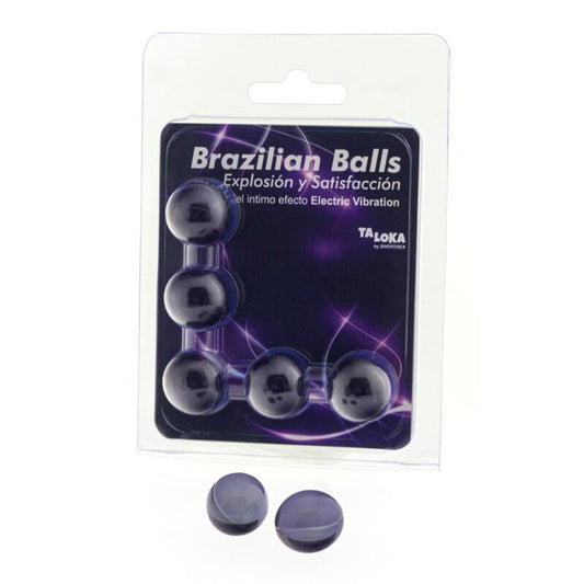 TALOKA 5 BRAZILIAN BALLS ELECTRIC VIBRATING EFFECT EXCITING GEL