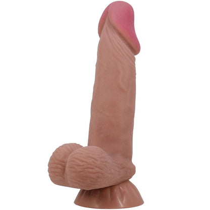 PRETTY LOVE SLIDING SKIN SERIES REALISTIC DILDO WITH SLIDING BROWN SKIN SUCTION CUP 194 CM