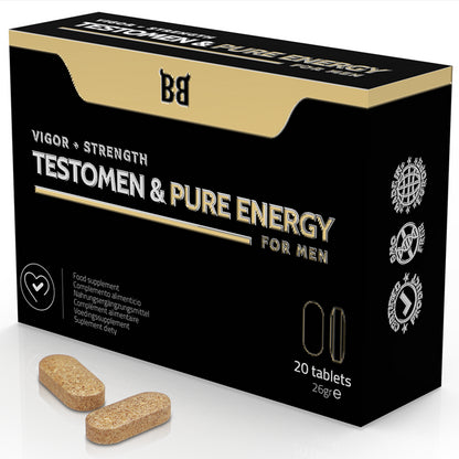 BLACK BULL TESTOMEN PURE ENERGY ENHANCER FOR MEN 20 CAPSULES