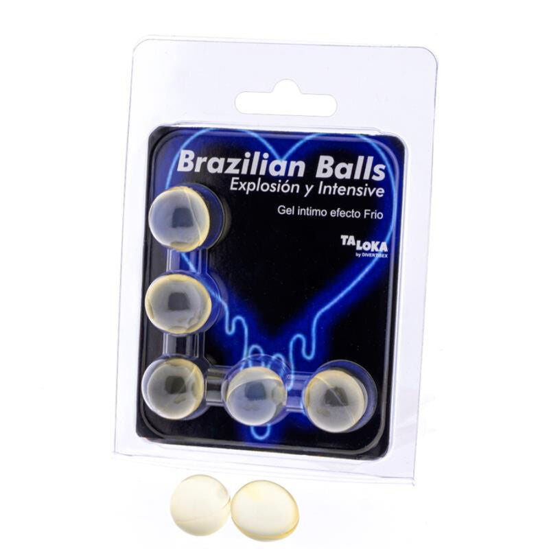 TALOKA 5 BRAZILIAN BALLS COLD VIBRATION EFFECT EXCITING GEL