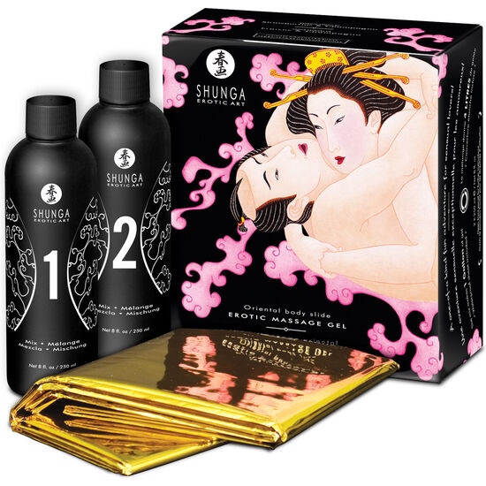 SHUNGA ORIENTAL BODY TO BODY EROTIC MASSAGE GEL STRAWBERRIES AND CAVA