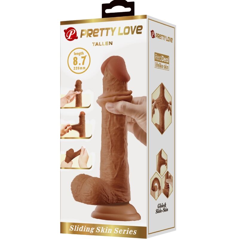 PRETTY LOVE TALLEN REALISTIC DILDO 22 CM BROWN