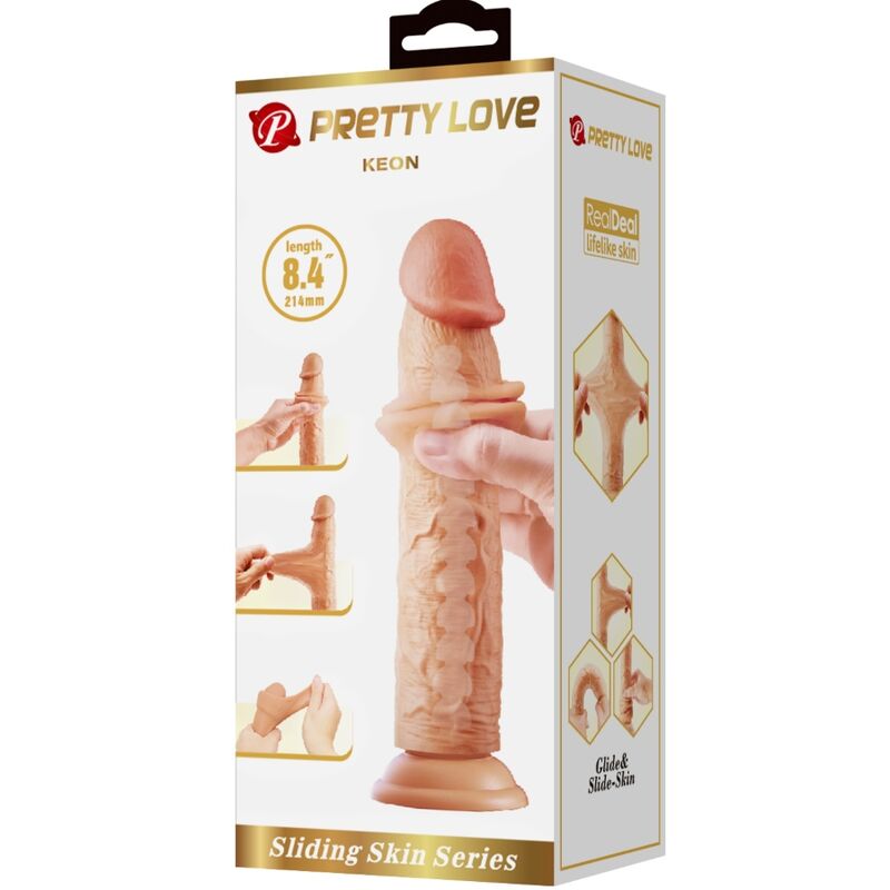 PRETTY LOVE KEON REALISTIC DILDO 21 CM FLESH