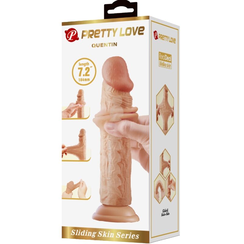 PRETTY LOVE QUENTIN REALISTIC DILDO 18 CM FLESH