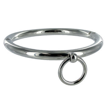 METAL HARD BDSM NECKLACE WITH RING 10CM