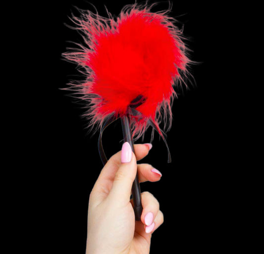 SECRETPLAY RED MARABOU DUSTER