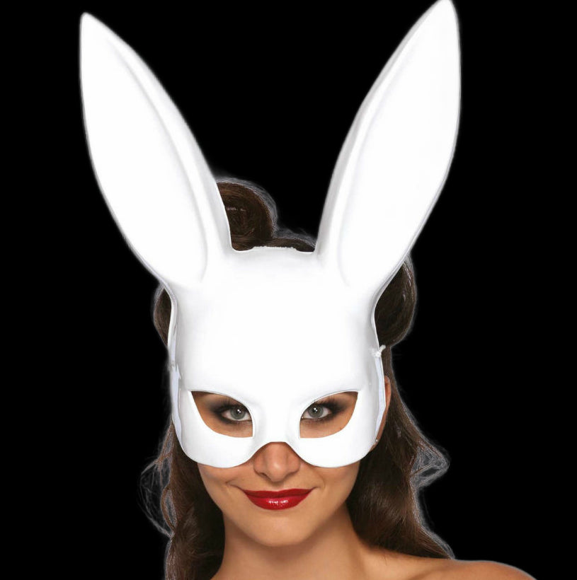 LEG AVENUE MASQUERADE RABBIT MASK WHITE