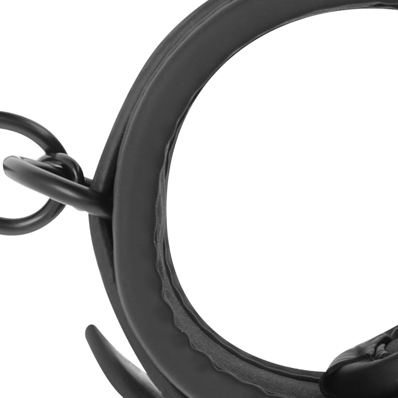 FETISH SUBMISSIVE SET OF HAND AND ANKLE HANDCUFFS WITH NOPRENE LINING