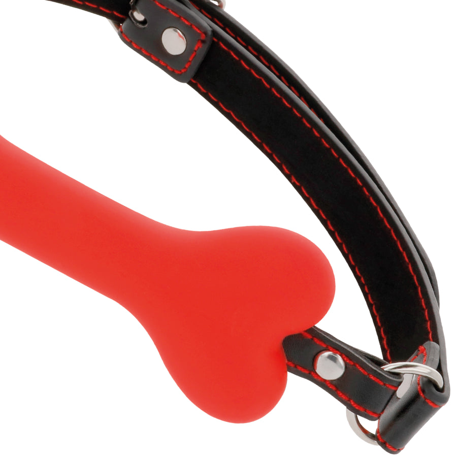 DARKNESS RED BONE SILICONE GAG