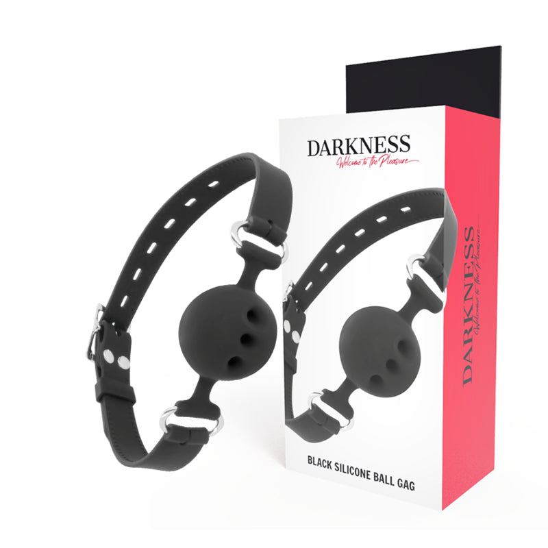 DARKNESS BLACK BREATHABLE SILICONE GAG