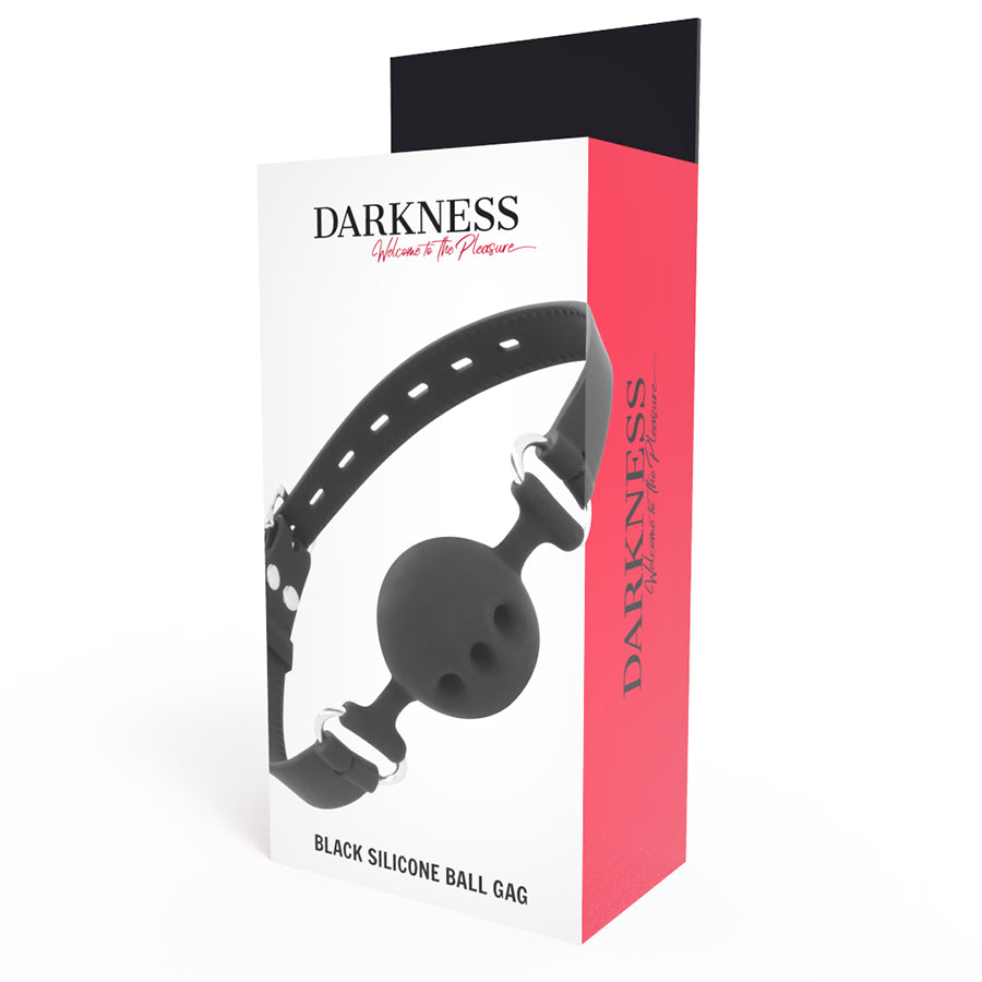 DARKNESS BLACK BREATHABLE SILICONE GAG