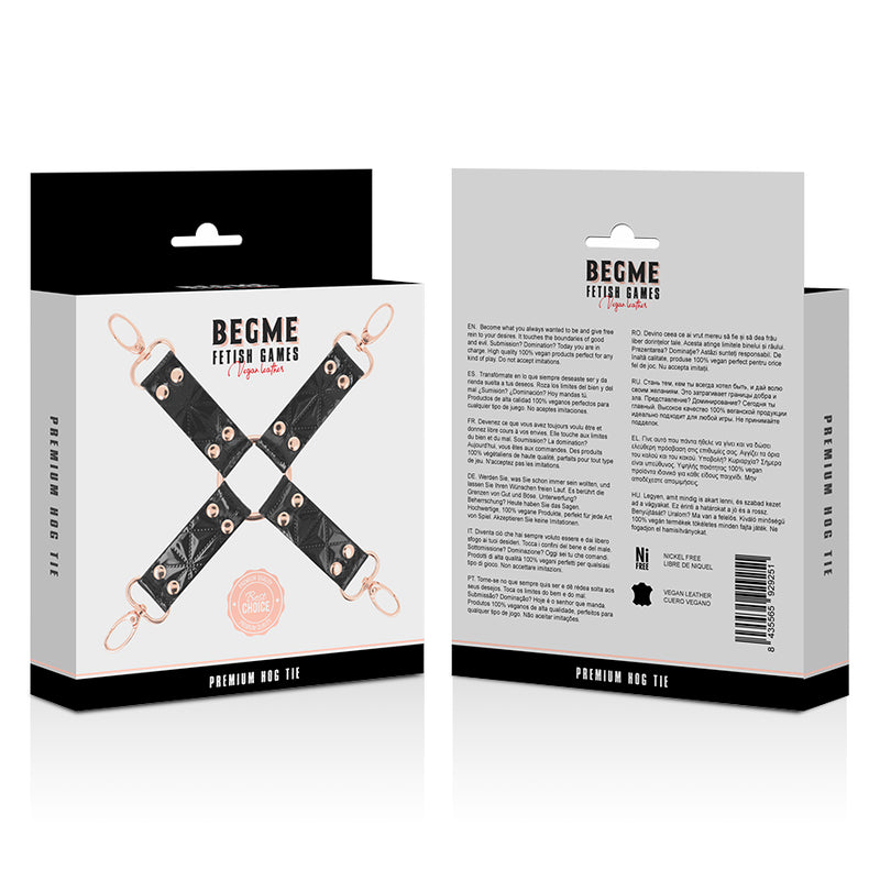 BEGME BLACK EDITION VEGAN LEATHER HOG TIE