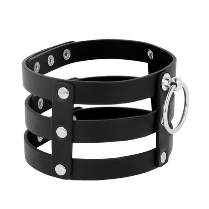 COQUETTE CHIC DESIRE FETISH STYLE VEGAN LEATHER CHOKER