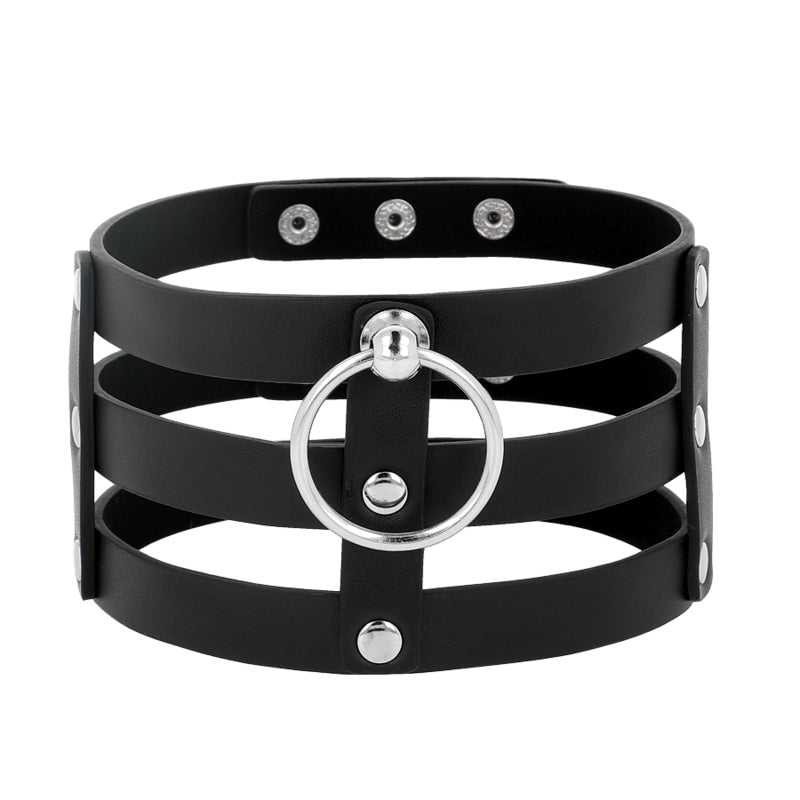 COQUETTE CHIC DESIRE FETISH STYLE VEGAN LEATHER CHOKER