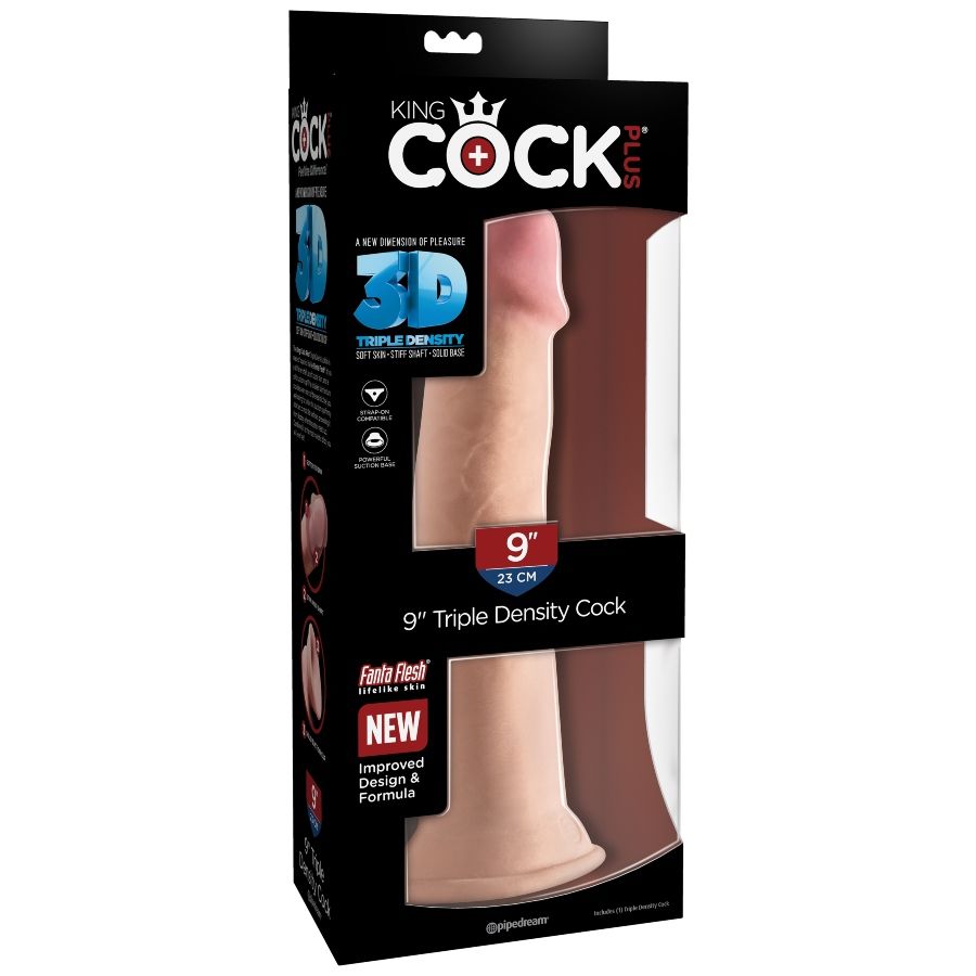 KING COCK TRIPLE DENSITY DILDO 23 CM