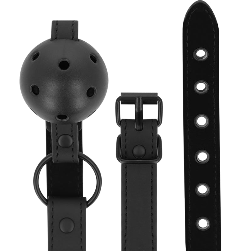 INTENSE FETISH VEGAN LEATHER BALL GAG