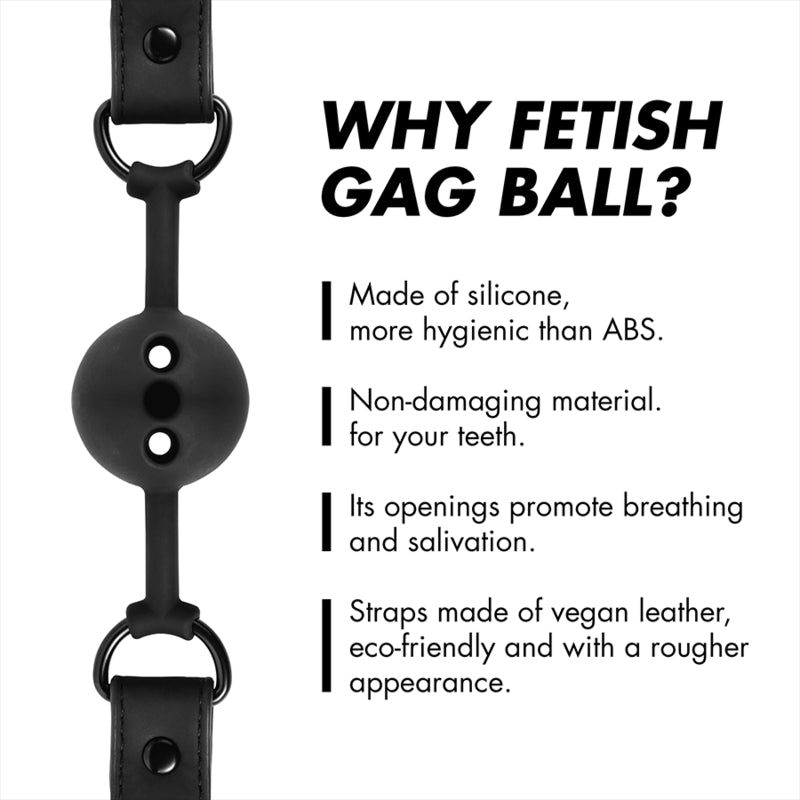 FETISH SUBMISSIVE BONDAGE BREATHABLE SILICONE BALL GAG