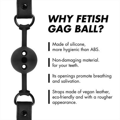 FETISH SUBMISSIVE BONDAGE BREATHABLE SILICONE BALL GAG