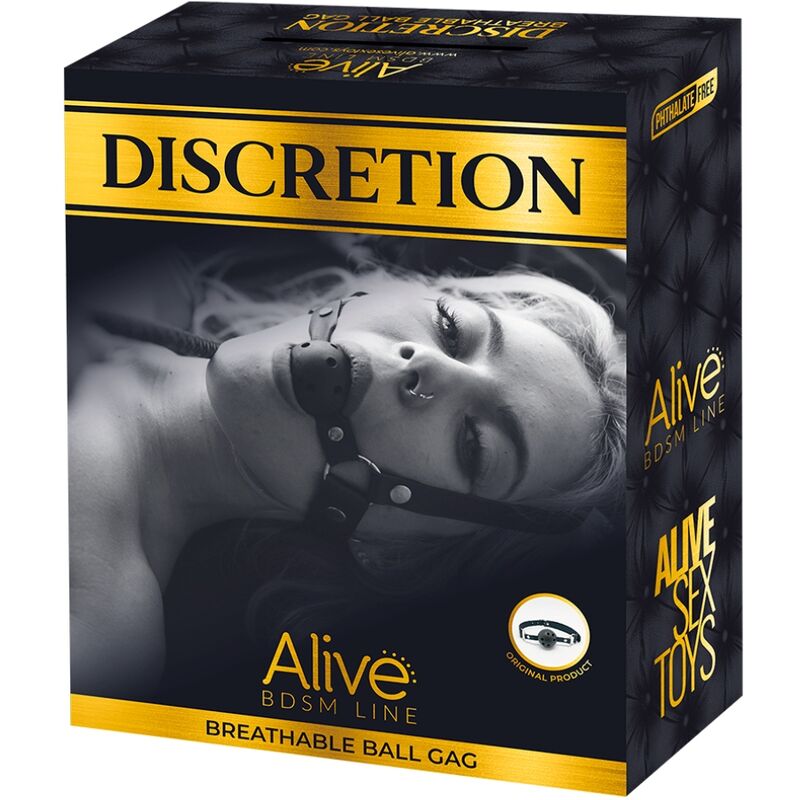 ALIVE DISCRETION BREATHABLE GAG BLACK