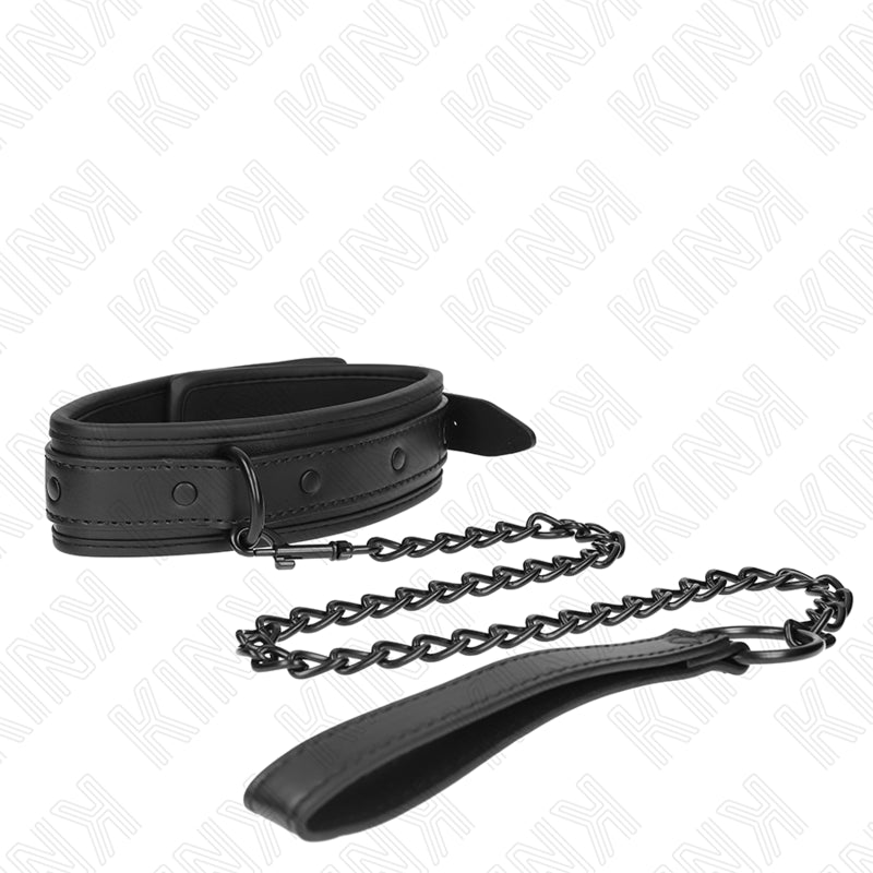 KINK NEOPRENE BONDAGE COLLAR MODEL 2 WITH BELT 78 CM ADJUSTABLE 375 X 495 CM