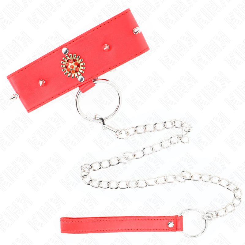 KINK RED DIAMOND NECKLACE WITH BELT 65 CM AJDUSTABLE 35 51 CM X 7 CM