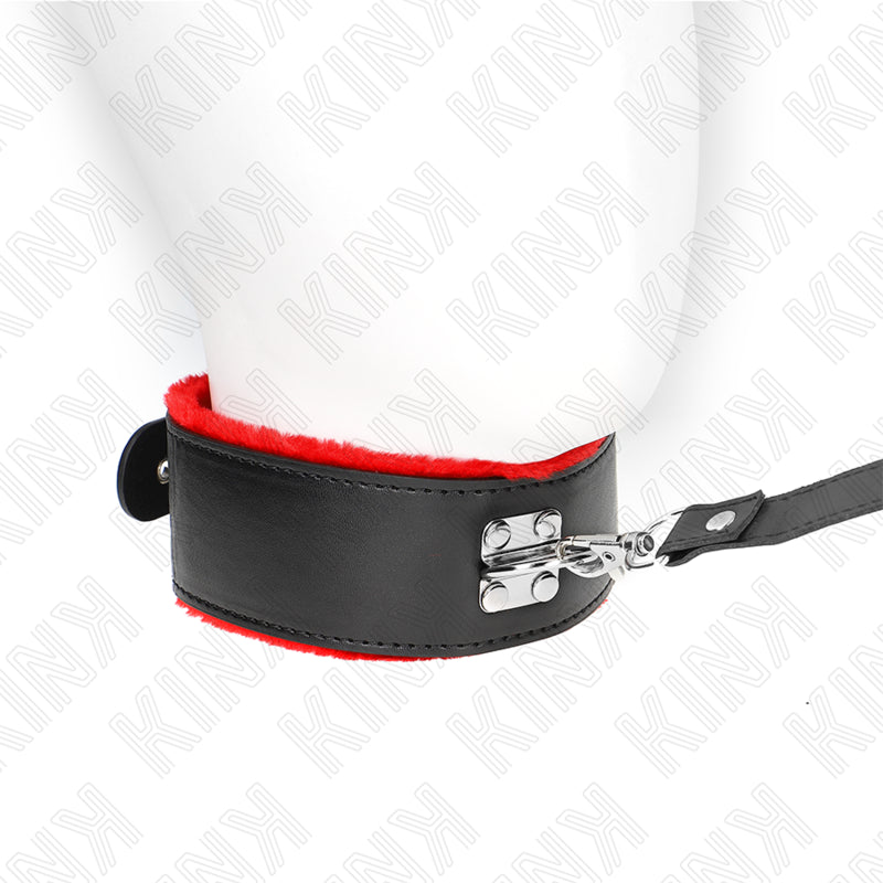 KINK NECKLACE WITH BELT 116 CM WITH RED LEATHER STRAP ADJUSTABLE 40 48 CM X 6 CM