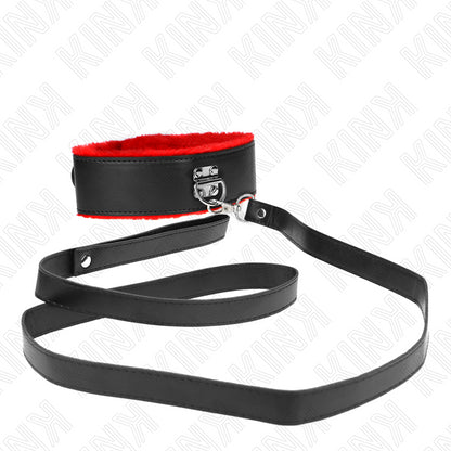 KINK NECKLACE WITH BELT 116 CM WITH RED LEATHER STRAP ADJUSTABLE 40 48 CM X 6 CM