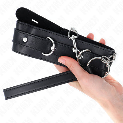 KINK COLLAR WITH BELT 65 CM WITH STRAP BLACK 54 X 45 CM