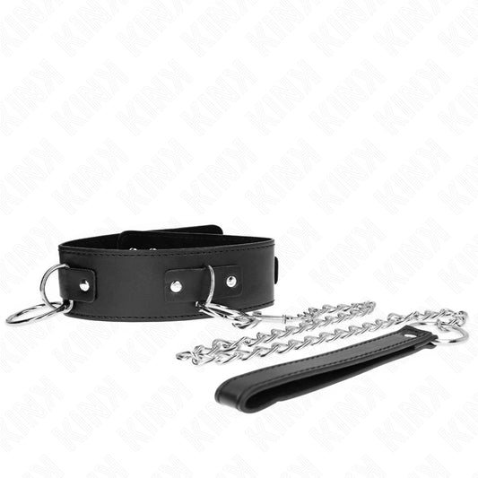 KINK NECKLACE WITH LEASH 65 CM 3 RING MODEL 2 ADJUSTABLE 36 43 CM X 5 CM