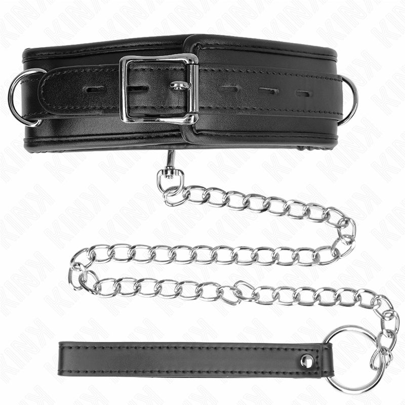 KINK NECKLACE WITH SPONGE IMITATION LEATHER STRAP MODEL 3 ADJUSTABLE 37 54 CM X 3 CM