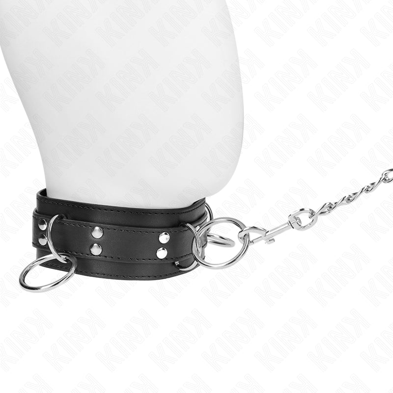 KINK 3 RING SLAVERY NECKLACE WITH STRAP 80 CM 53 X 5 CM