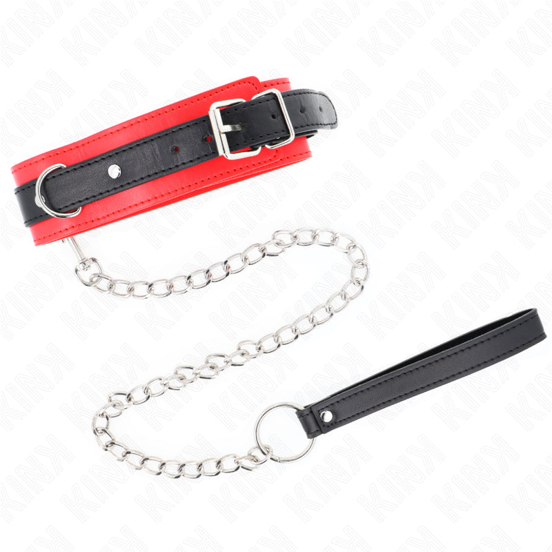 KINK BASIC MODEL COLLAR WITH LEASH 65 CM MODEL 3 RED 53 X 5 CM