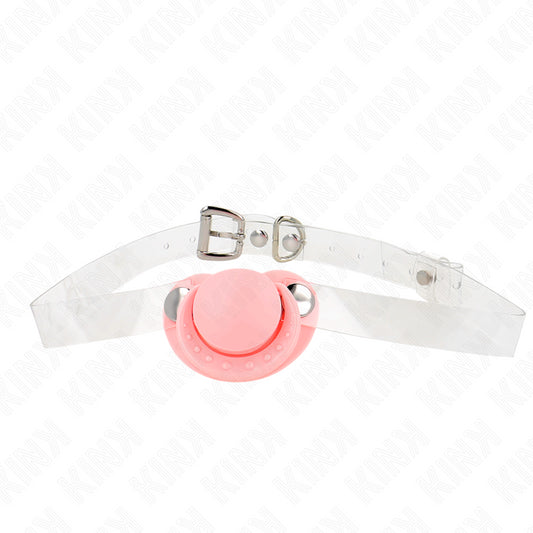 KINK PINK PACIFIER SHAPED GAG 55 x 4 CM ADJUSTABLE 43 60 CM