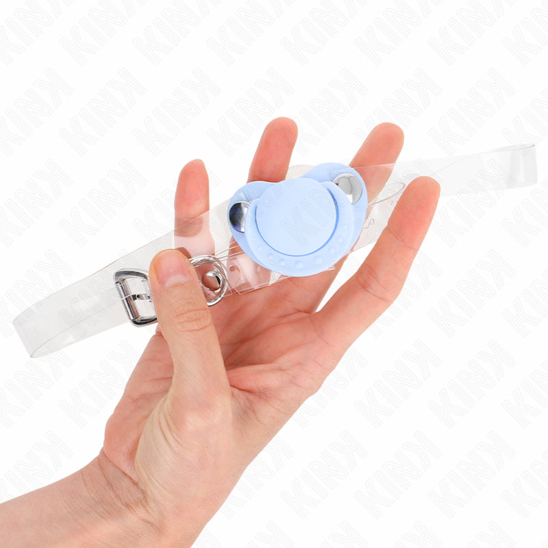 KINK LIGHT BLUE PACIFIER SHAPED GAG 55 x 4 CM ADJUSTABLE 43 60 CM